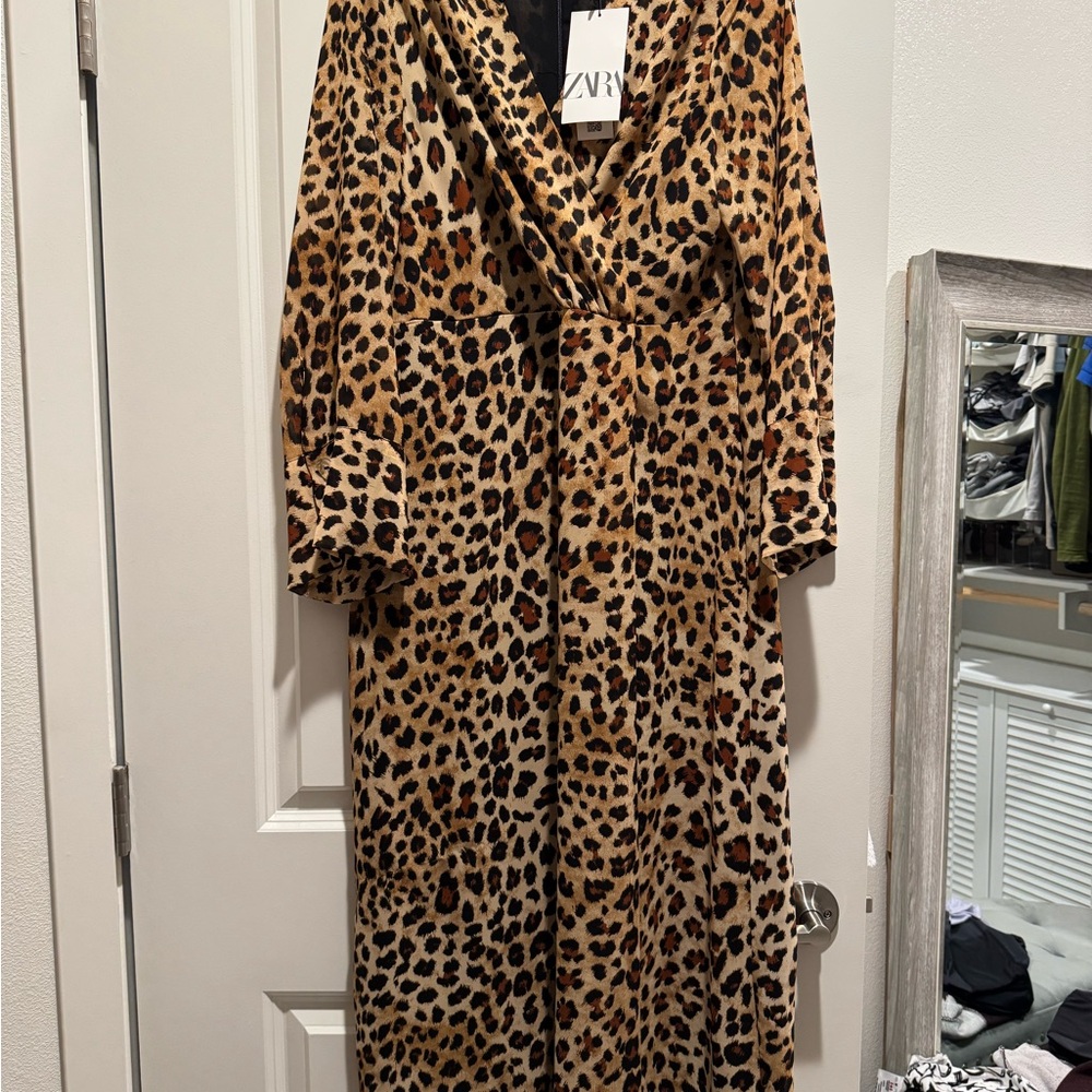 Zara Leopard Print Maxi Dress - Picture 6 of 6